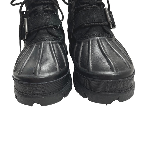 Polo Ralph Lauren Men’s Oslo Low Boot Leather & Suede Black 7D main image 12